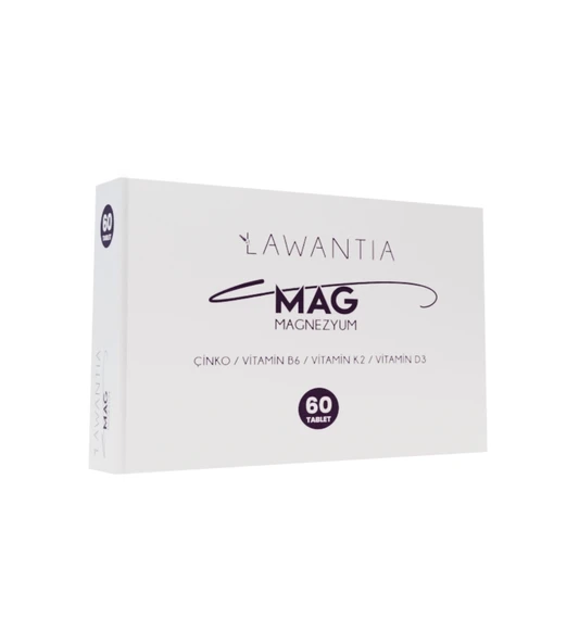 LAWANTIA Mag Magnezyum Çinko+Vitamin B6+K2+D3 60 Tablet ürün görseli 1