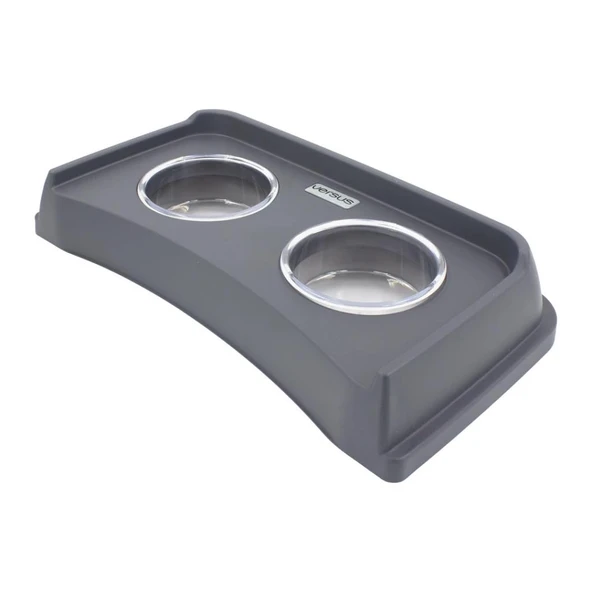 Lepus Versus Duo İkili Mama Kabı Gri 2x350 ml ürün görseli 1