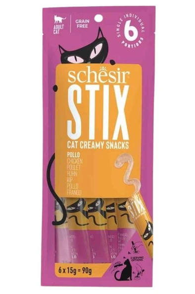 Schesir Cat Stix Tavuklu Krema Kedi Ödülü 6x15 Gr ürün görseli 1