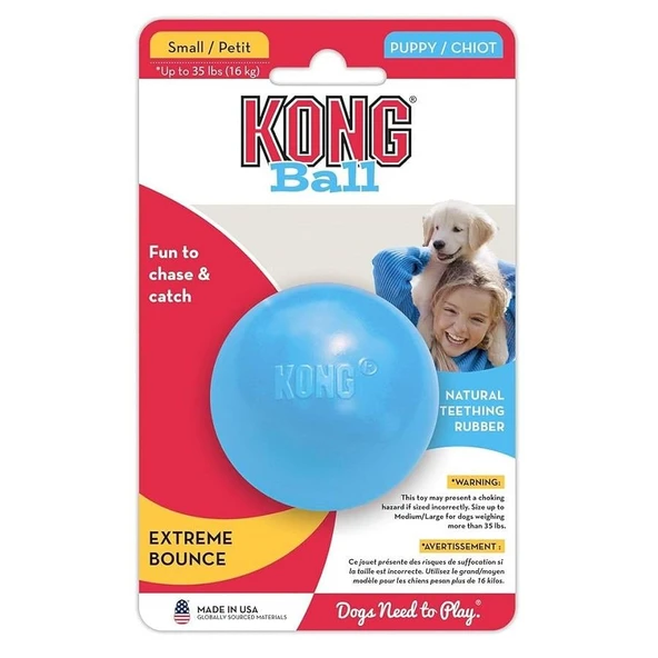 KONG Puppy Ball Delikli Top Yavru Köpek Oyuncağı Small ürün görseli 1