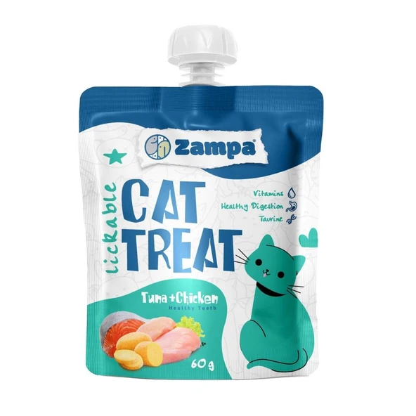 Zampa Puding Kedi Ödülü Ton Balıklı Tavuklu 60 Gr ürün görseli 1