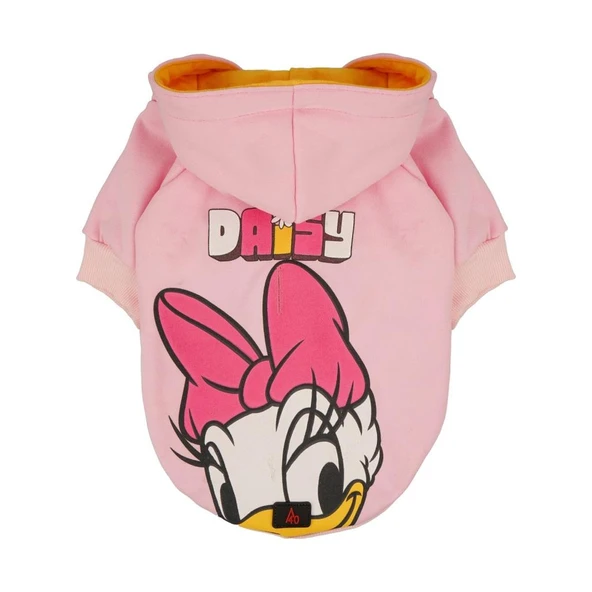 A40 Daısy Duck Pembe Kapüşonlu Köpek Sweatshirt Small ürün görseli 1