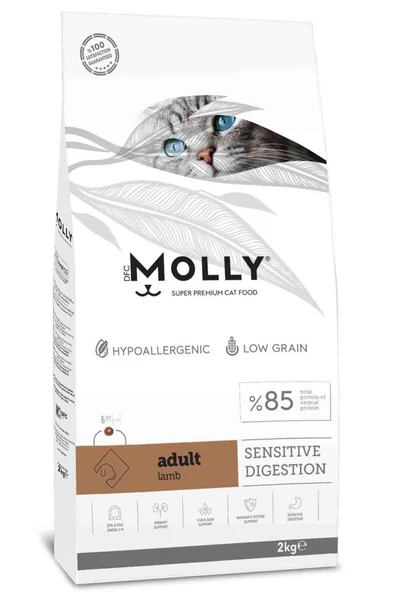 Molly Düşük Tahıllı Hypoallergenıc Kuzulu Yetişkin Kedi Maması 2 Kg ürün görseli 1