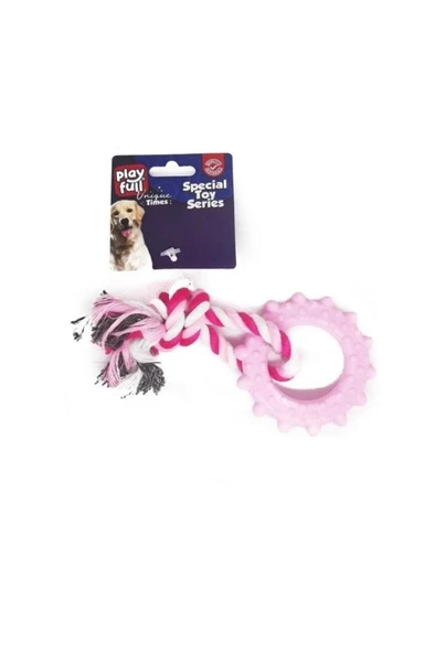 Playfull Halka Şeklinde Ipli Köpek Diş Kaşıma Oyuncağı 18 Cm ürün görseli 1