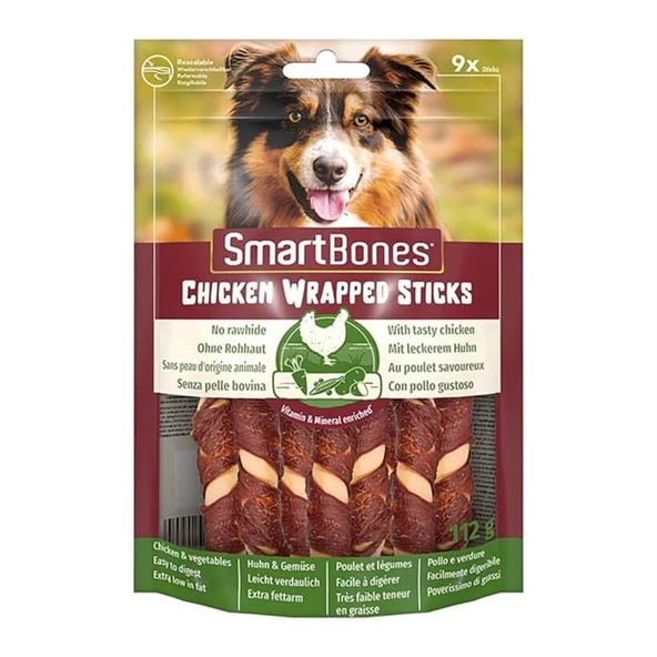 Smart Bones Tavuk Sargılı Stick Mini Köpek Ödülü 9 Adet 112 Gr ürün görseli 1