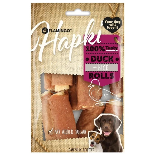 Flamingo Hapki Pirinç Puro Şekilli Ördekli Köpek Ödül Maması 85 Gr ürün görseli 1