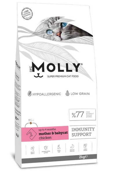 Molly Düşük Tahıllı Mother Babycat Yavru Kedi Maması Tavuklu 2 Kg ürün görseli 1