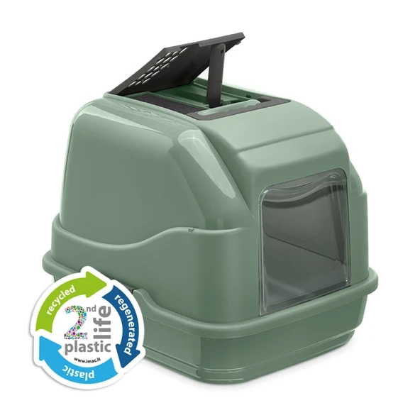 Imac Easy Cat 2nd Lıfe Kapalı Kedi Tuvaleti Yeşil 50x40x40 Cm ürün görseli 1