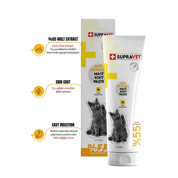 Supravet Anti Hairball Malt Kedi Macunu 100 Gr ürün görseli 1