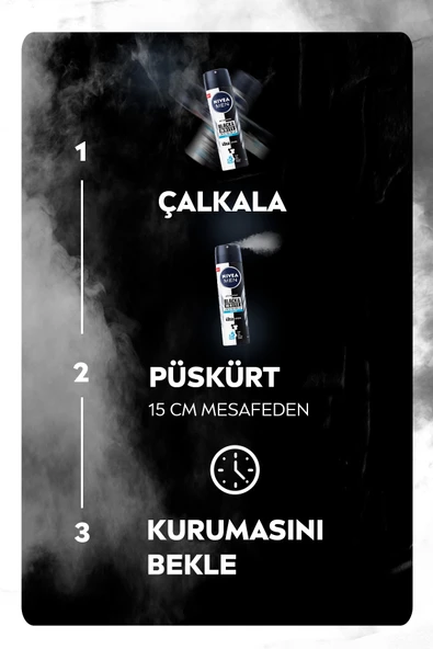 Nivea Men Erkek Sprey Deodorant Black&white Invisible Fresh 150ml,48 Saat Anti-perspirant Koruma ürün görseli 1