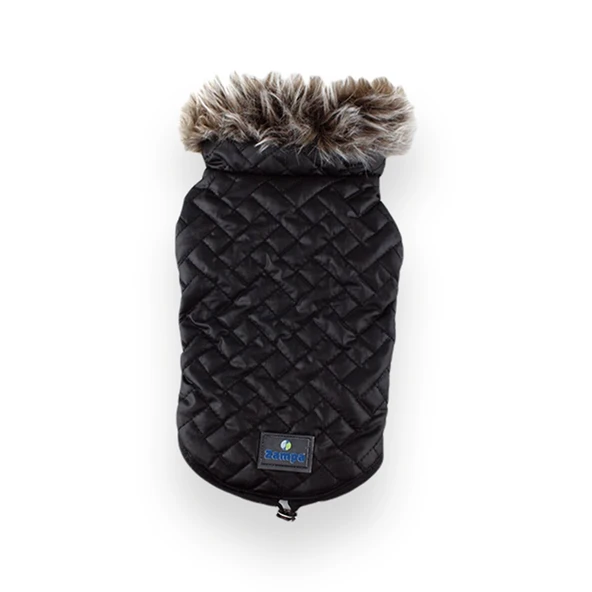 Zampa Supreme Yakalı Kürklü Mont Siyah XLarge ürün görseli 1