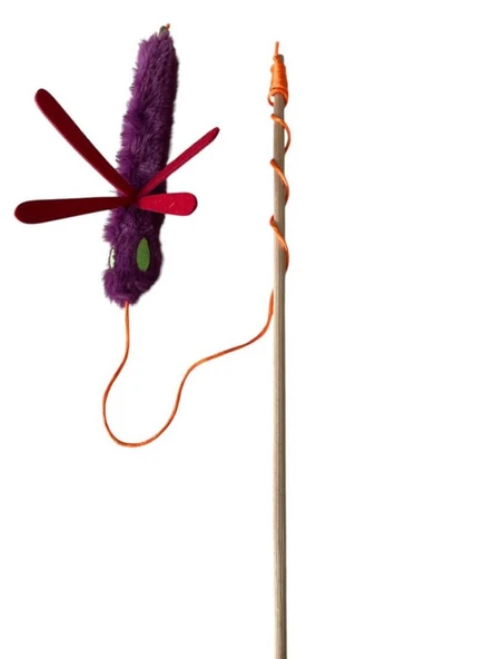 Matatabi Cats Kedi Oyuncağı Tüylü Olta Sinek ürün görseli 1