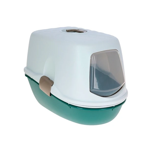 Stefanplast Furba Top Chıc Elekli Kedi Tuvaleti Beyaz Yeşil 58,5x39,4x42 Cm ürün görseli 1