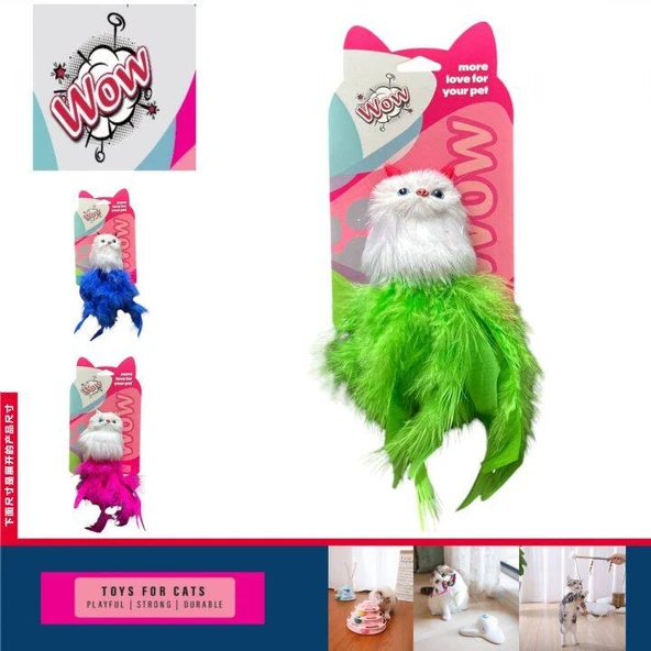 Wow Peluş Kedi Oyuncak Tüylü Kedi ürün görseli 1
