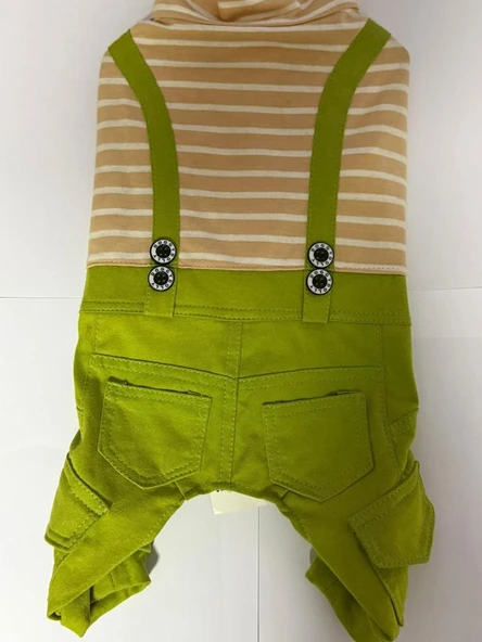 Doggy Dolly Yeşil Kahve Küçük Irk Köpek Elbisesi Small ürün görseli 1