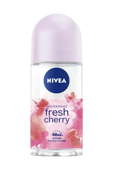 Nivea Kadın Roll On Deodorant Fresh Cherry 50 Ml,48 Saat Anti-perspirant Koruması - Resim 2