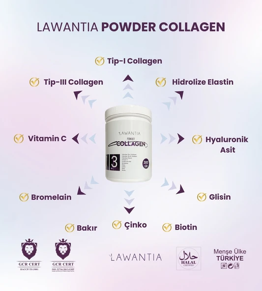 LAWANTIA Powder Collagen Tip 1-3 300 Gram - Resim 2