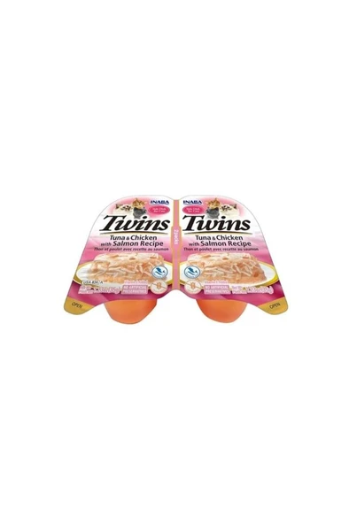 Inaba Twins Ton Balıklı Tavuklu  Somonlu Tamamlayıcı Mama 2x35 Gr ürün görseli 1