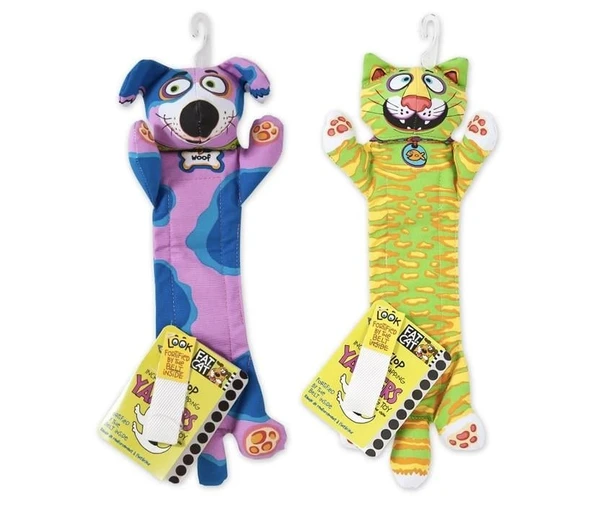 Fat Cat Yankers Dayanıklı Kanvas Kumaştan Sesli Kedi Köpek Oyuncağı 38X6 Cm ürün görseli 1