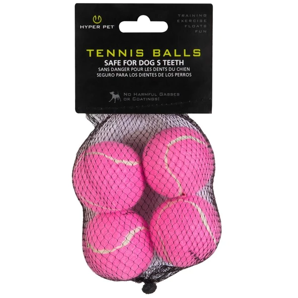 Hyper Pet 4'lü Pembe Tenis Topu Küçük Boy 4.5 Cm ürün görseli 1