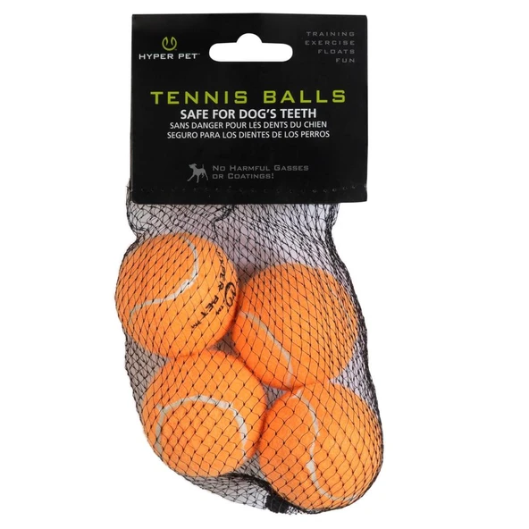 Hyper Pet 4'lü Tenis Topu Küçük Boy Turuncu 4.5 Cm ürün görseli 1