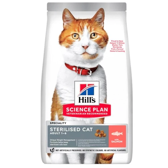 Hill's Science Plan Somon Kısırlaştırılmış Yetişkin Kedi Maması 3 Kg ürün görseli 1