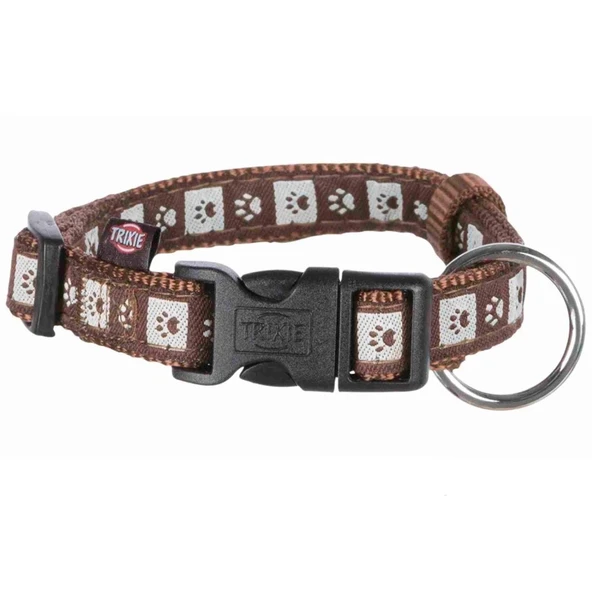 Trixie Modern Köpek Boyun Tasması Kahverengi Pati Desenli 25mm 40x65 Cm ürün görseli 1