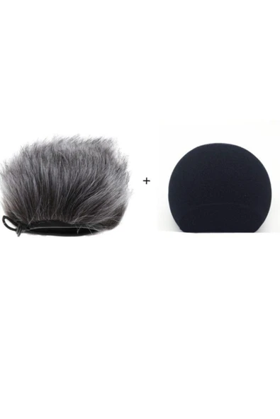 Zoom H8 H6 H5 Ses Kayıt Cihazı Mikrofon Uyumlu Tüy Rüzgarlık Ve Sünger ürün görseli 1