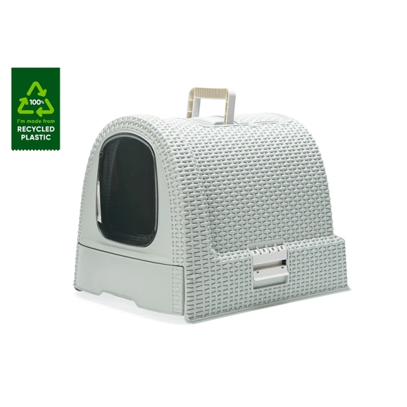 Karlıe Plastik Kedi Tuvaleti Mavi 51x38,5x39,5 Cm ürün görseli 1