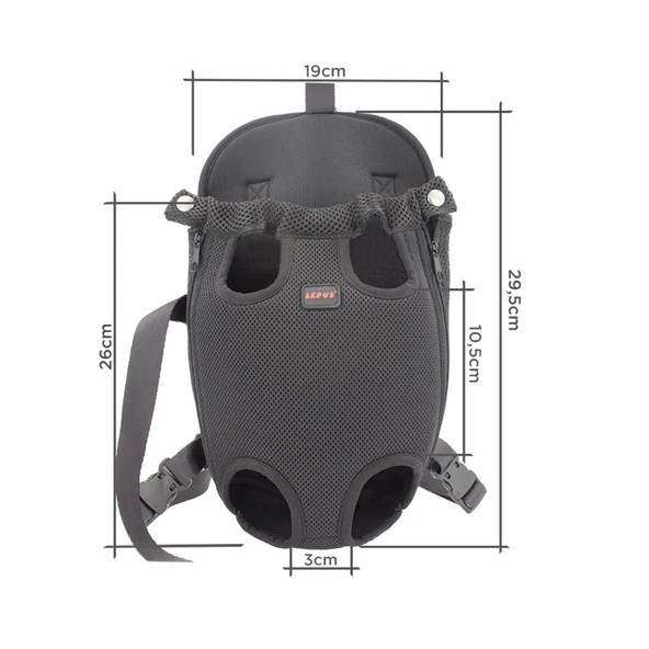 Lepus Köpek Ana Kucağı Black XXSmall - Resim 2