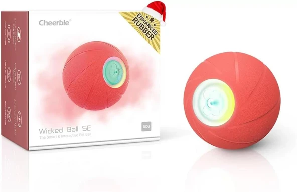 Cheerble Şarjlı Akıllı İneraktif Köpek Oyun Topu Kırmızı Small 5.5 Cm ürün görseli 1