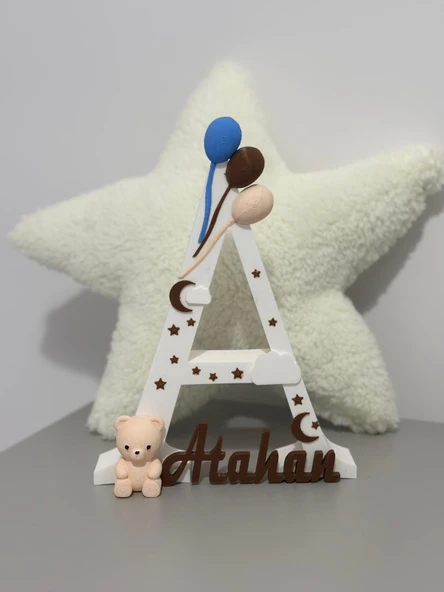 Kişiye Özel Harf İsimli Bebek Odası Dekor - Resim 3