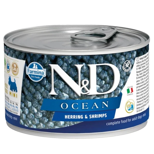N&D Mini Ocean Ringa Balıklı Karidesli Köpek Konservesi 140 Gr ürün görseli 1