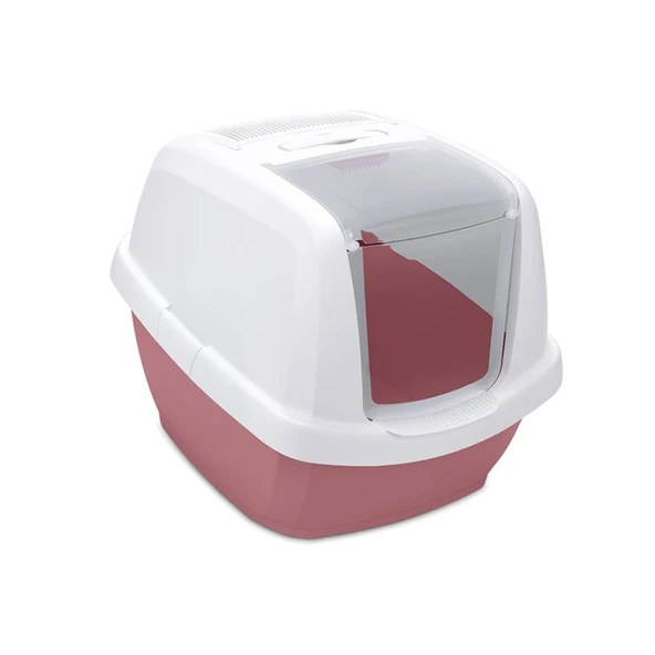 Imac Maddy Junıor Kapalı Kedi Tuvaleti Pembe Beyaz 57x43x41 Cm ürün görseli 1