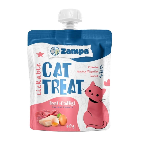 Zampa Puding Kedi Ödülü Dana Etli Morina Balıklı 60 Gr ürün görseli 1