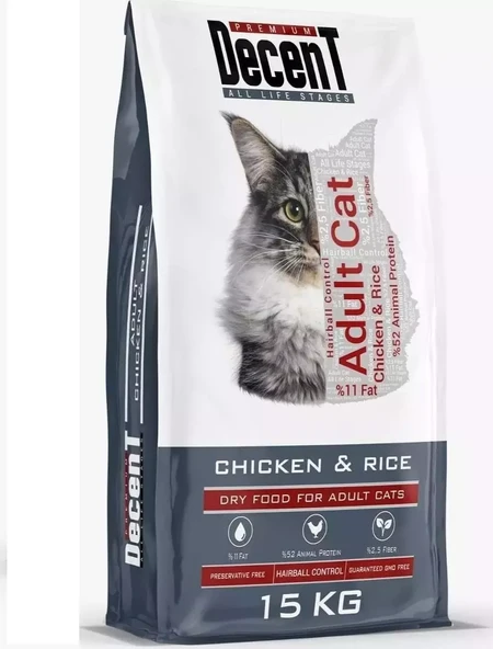 Decent Premium Dıesent Tavuklu Yetişkin Kedi Maması 15 Kg ürün görseli 1