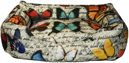 Lepus Soft Fermuarlı Kelebek Desenli Köpek Yatağı Medium ürün görseli 1