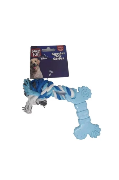 Playfull Kemik Şeklinde Ipli Köpek Diş Kaşıma Oyuncağı 18 Cm ürün görseli 1