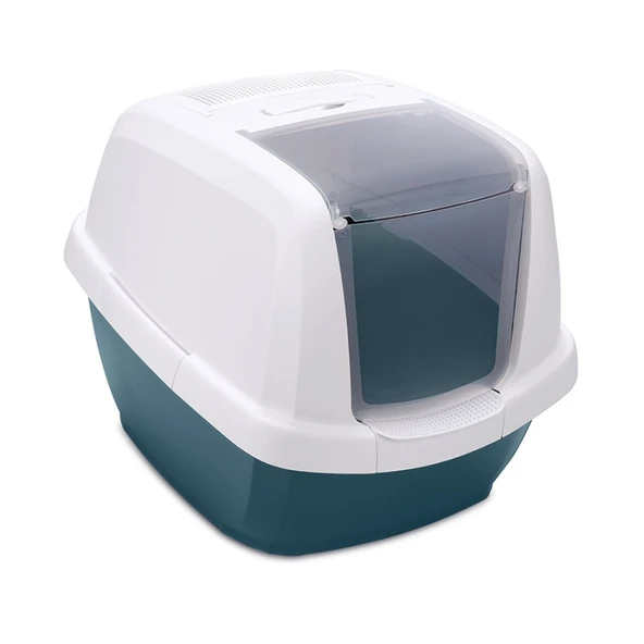 Imac Maddy Kapalı Kedi Tuvaleti Petrol Mavisi 65x47,5x47,5 Cm ürün görseli 1