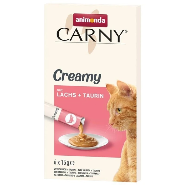 Animonda Snack Carny Somonlu & Taurinli Kedi Kreması 6x15 Gr ürün görseli 1