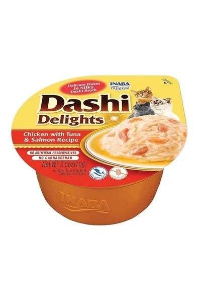 Inaba Ciao Dashi Deligths Tavuk Ton ve Somon Balıklı Kedi Çorbası 70 Gr ürün görseli 1