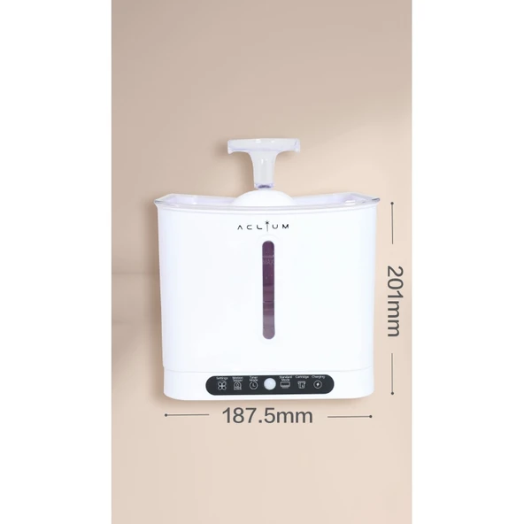 Aclıum Sensörlü Kedi Köpek Su Sebili 185X185X201 mm ürün görseli 1