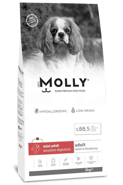 Molly Kuzulu ve Yaban Mersinli Mini Irk Yetişkin Köpek Maması 2 Kg ürün görseli 1