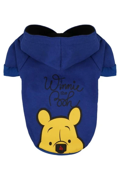 A40 PET Wınnıe The Pooh Koyu Mavi Kapüşonlu Köpek Sweatshirt XSmall ürün görseli 1