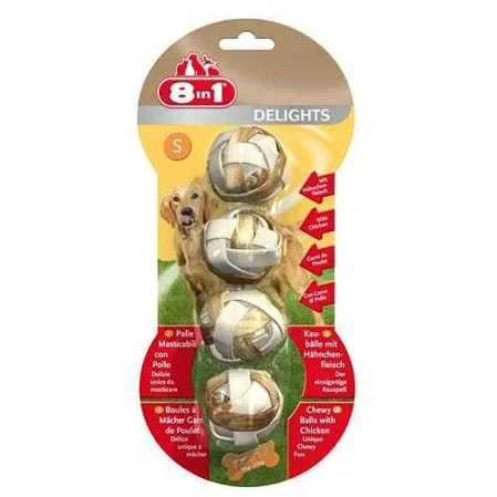 8in1 Delights Bones Köpekler İçin Çiğneme Topu Small 4 Adet ürün görseli 1