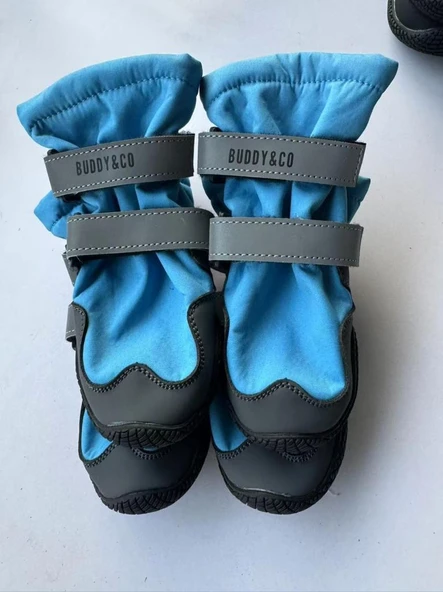 Buddy Co Monostone Profesyonel Köpek Su Geirmez Yağmur Botu Mavi No 7 7 Cm ürün görseli 1