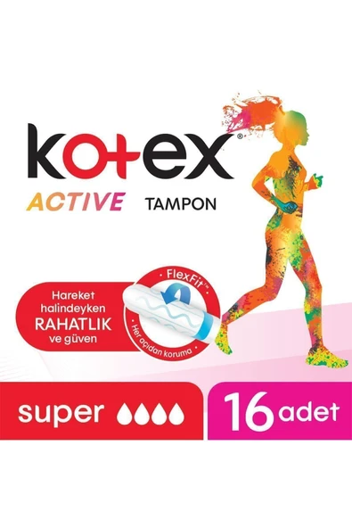 Kotex Tampon Actıve Süper 16 Lı - Resim 3