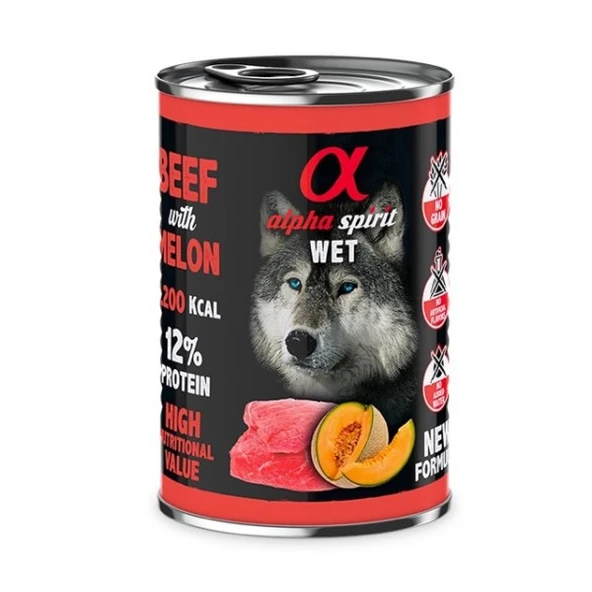 Alpha Spirit Wet Foot Kavunlu Dana Etli Yetişkin Köpek Konservesi 400 Gr ürün görseli 1