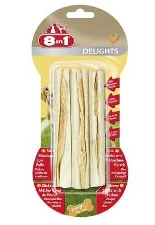 8in1 Delights Bones Köpekler İçin Ağız Bakım Kemiği 3 Lü Sticks ürün görseli 1