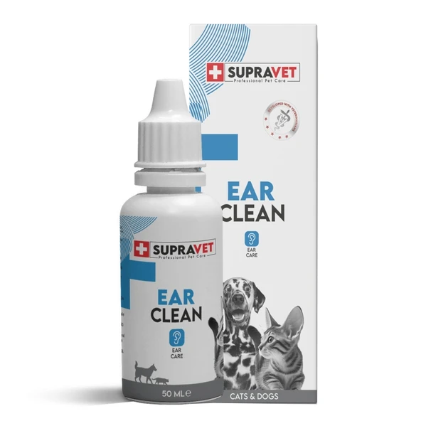 Supravet Ear Clean Kedi Köpek Kulak Temizleme Solüsyonu 50 ml ürün görseli 1